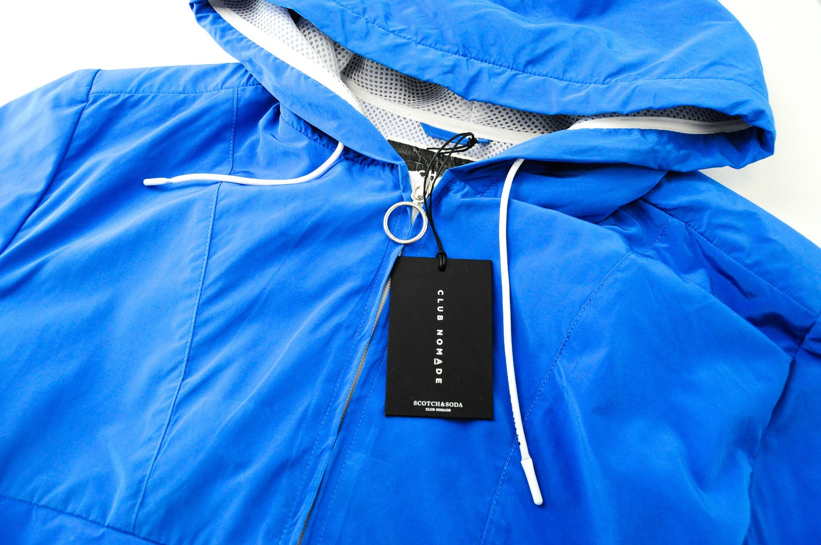 SCOTCH & SODA Club Nomade Mens Jacket ~XL Blue Hooded Casual Anorak Long Sleeve