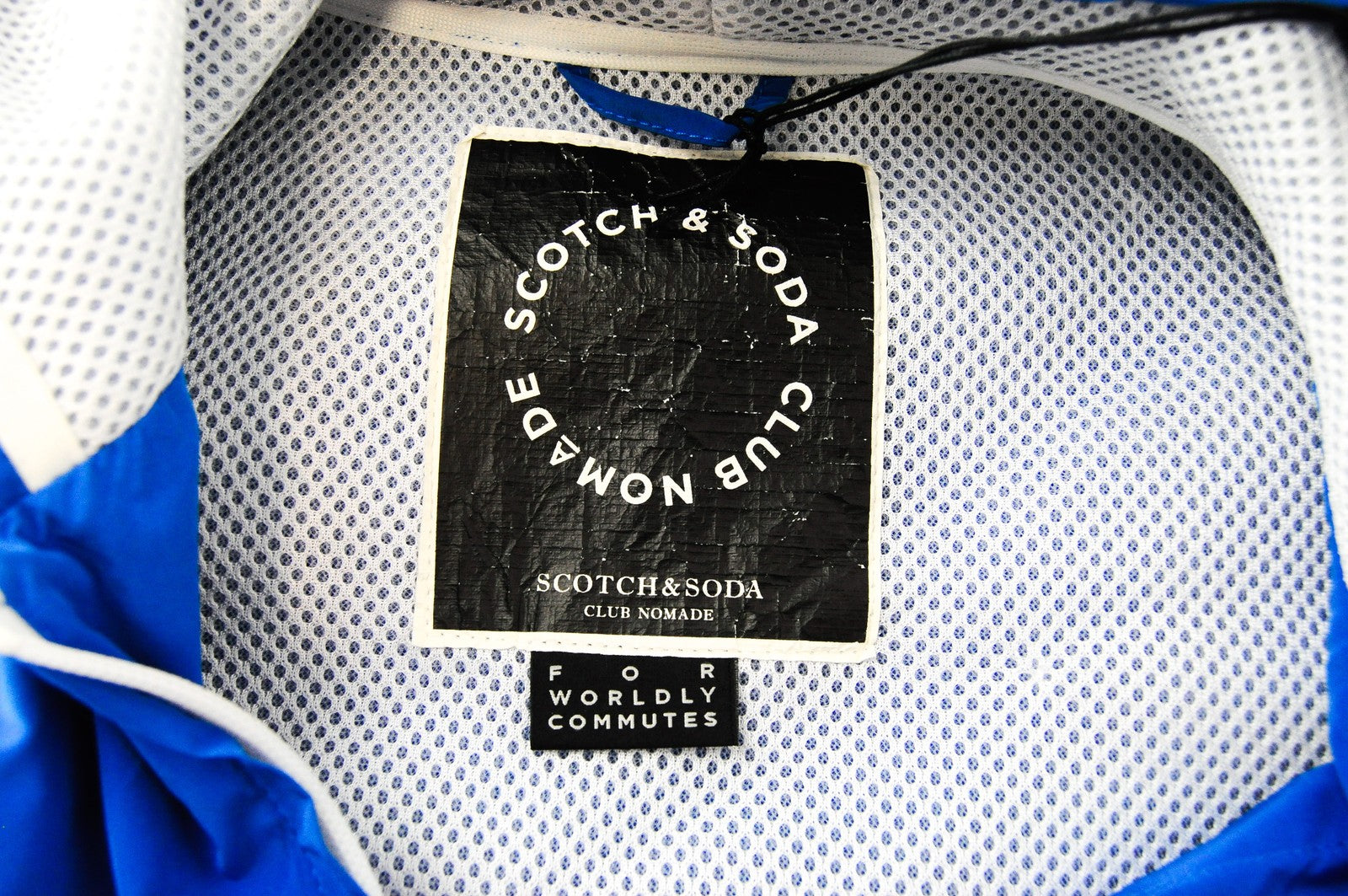 SCOTCH & SODA Club Nomade Mens Jacket ~XL Blue Hooded Casual Anorak Long Sleeve