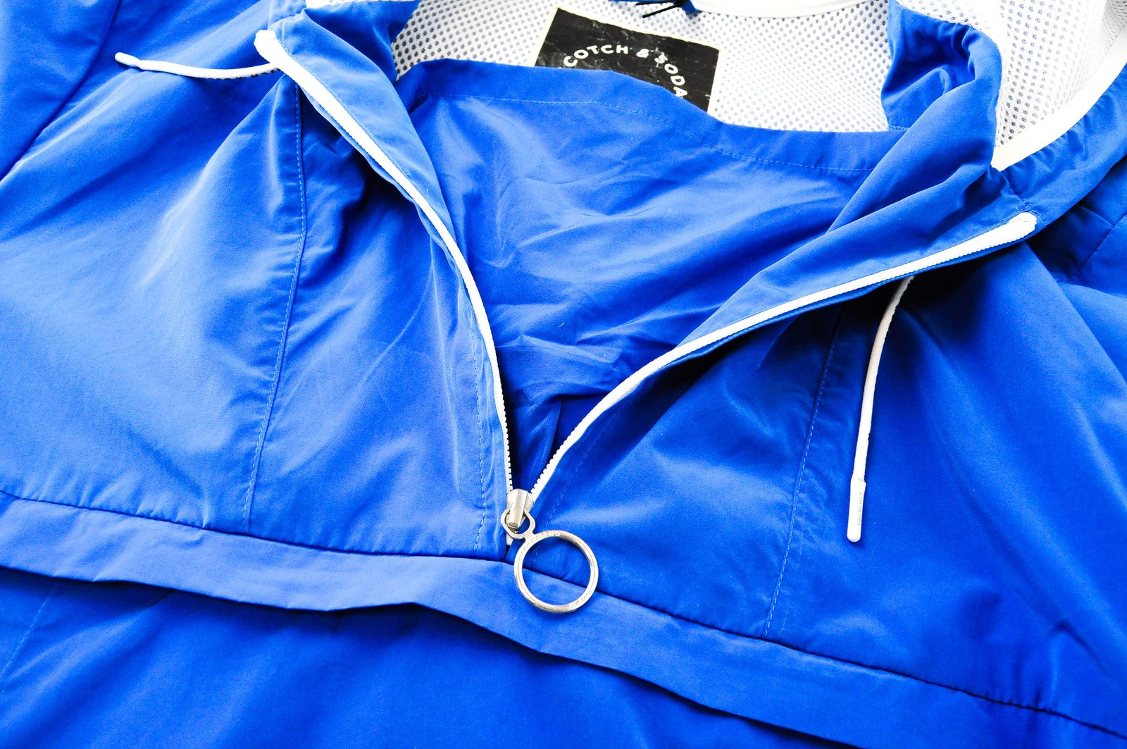 SCOTCH & SODA Club Nomade Mens Jacket ~XL Blue Hooded Casual Anorak Long Sleeve