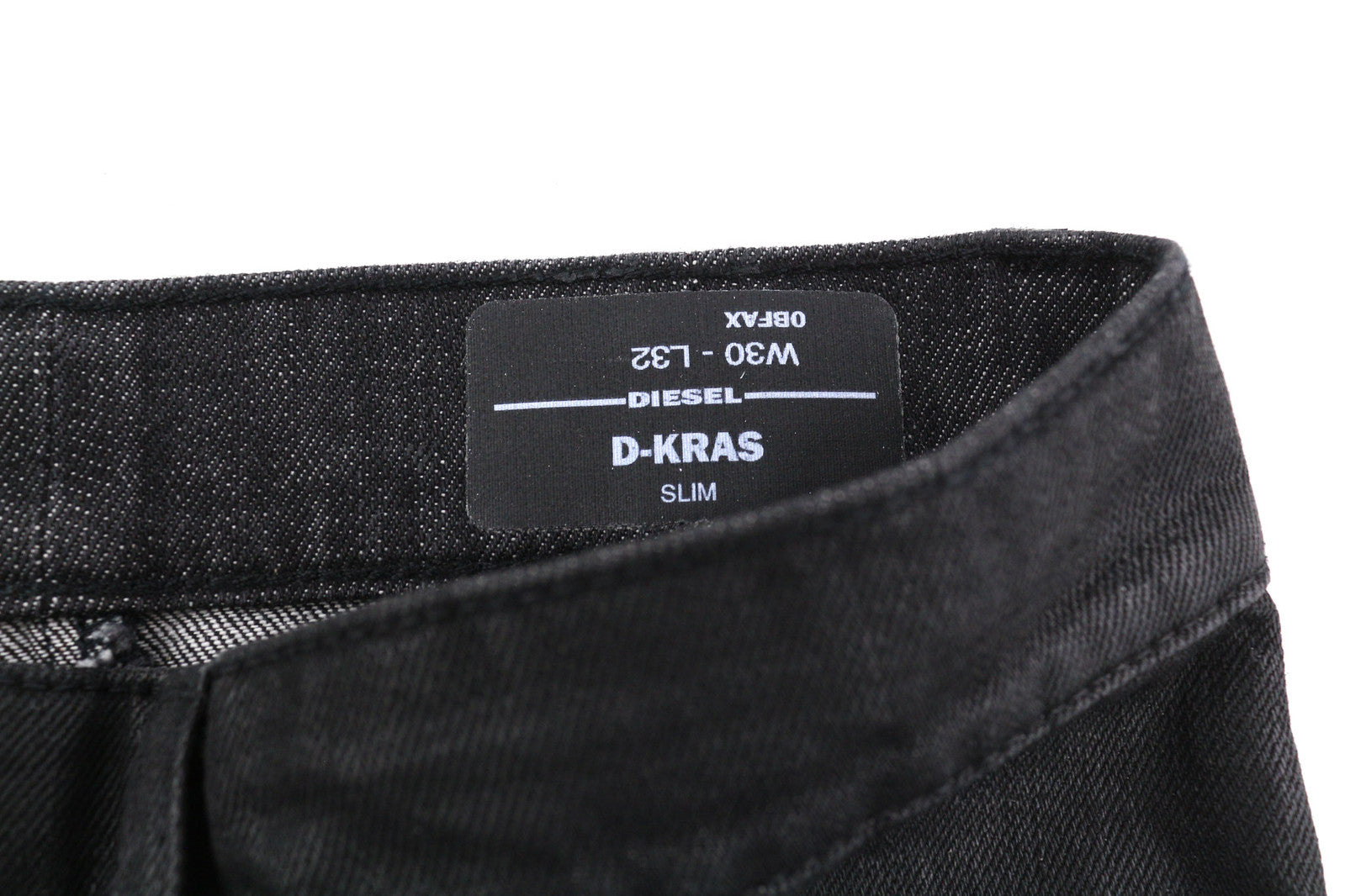 DIESEL D-Kras 0BFAX Men Jeans W30/L32 Denim Black Slim Button Pockets RRP€275