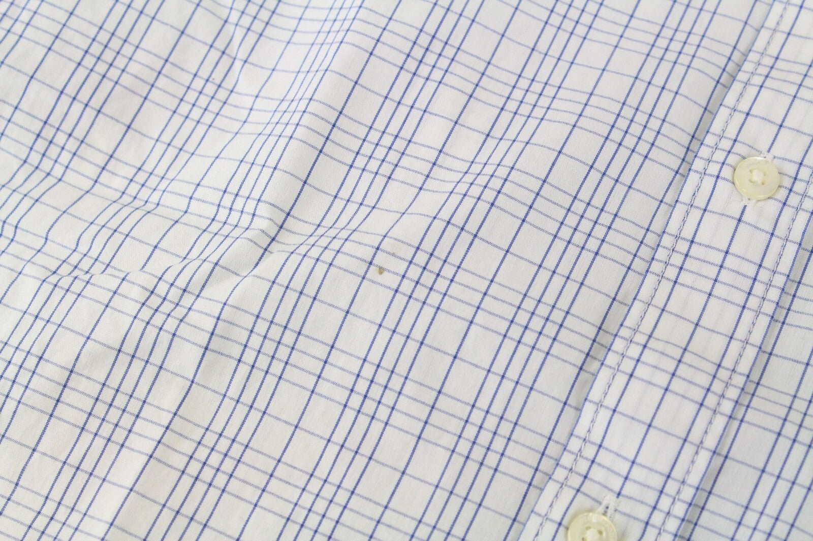 SCOTCH & SODA Ams Couture Men Shirt M White Checkered Button-Up Long Sleeve