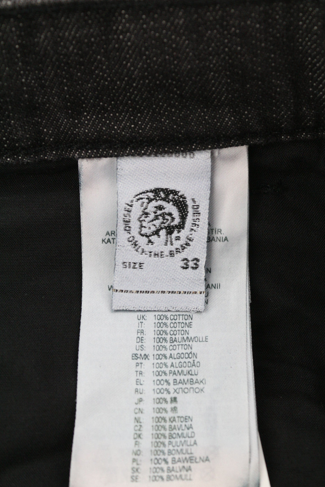 DIESEL D-Kras 0BFAX Men Jeans W33/L32 Denim Black Slim Fit Pockets RRP€275