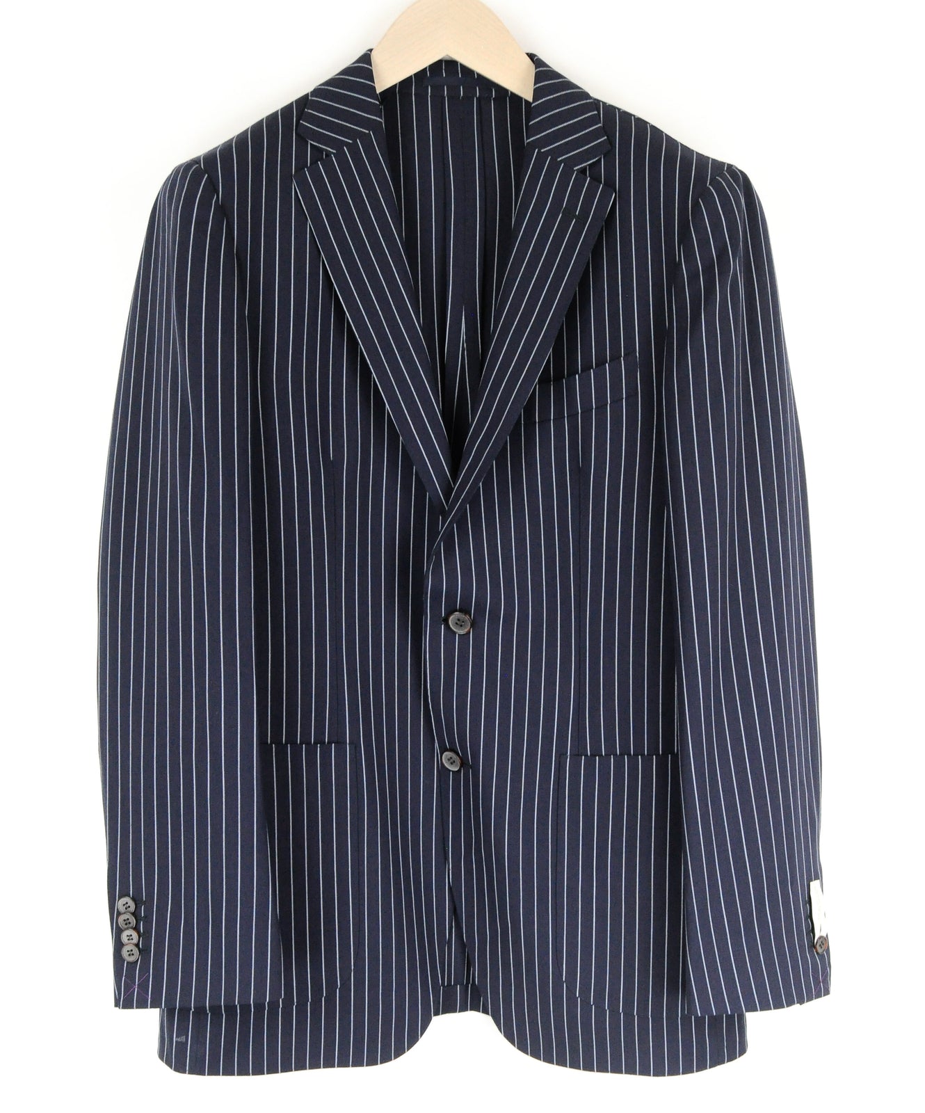 SUITSUPPLY Havana Men's Blazer UK40R Navy Striped Slim Fit Pure Wool Formal Wear