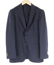 SUITSUPPLY Havana Men's Blazer UK40R Navy Striped Slim Fit Pure Wool Formal Wear