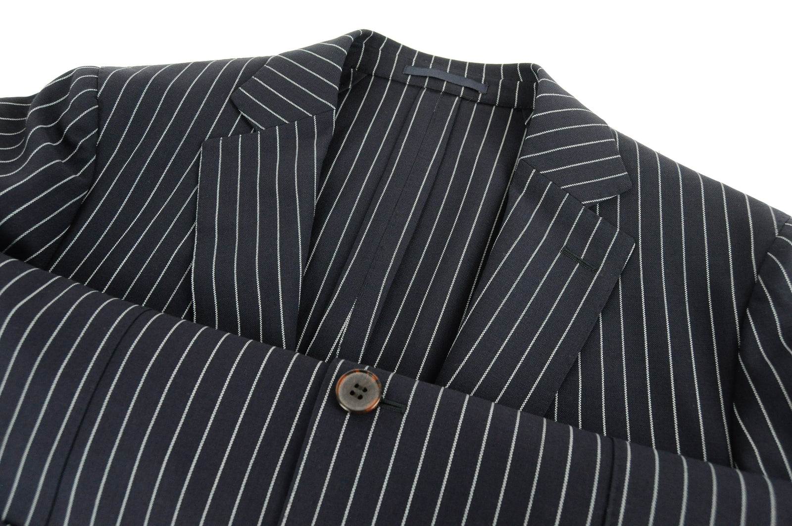 SUITSUPPLY Havana Men's Blazer UK40R Navy Striped Slim Fit Pure Wool Formal Wear