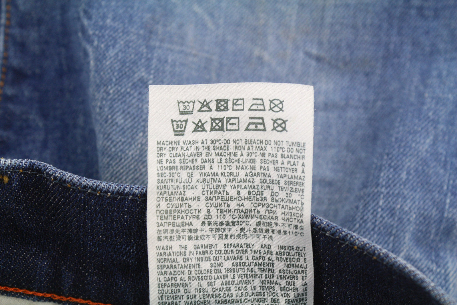 DIESEL D-Strukt 09A13 Men Jeans W32/L30 Slim  Stretch Logo Washed Blue RRP€295