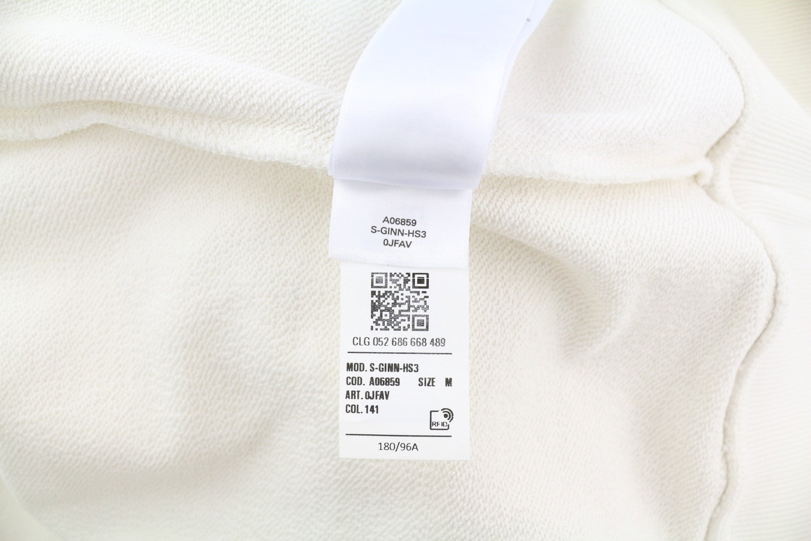 DIESEL S-Ginn-HS3 Men Sweatshirt M White Pullover Crew Neck Front Logo RRP€125