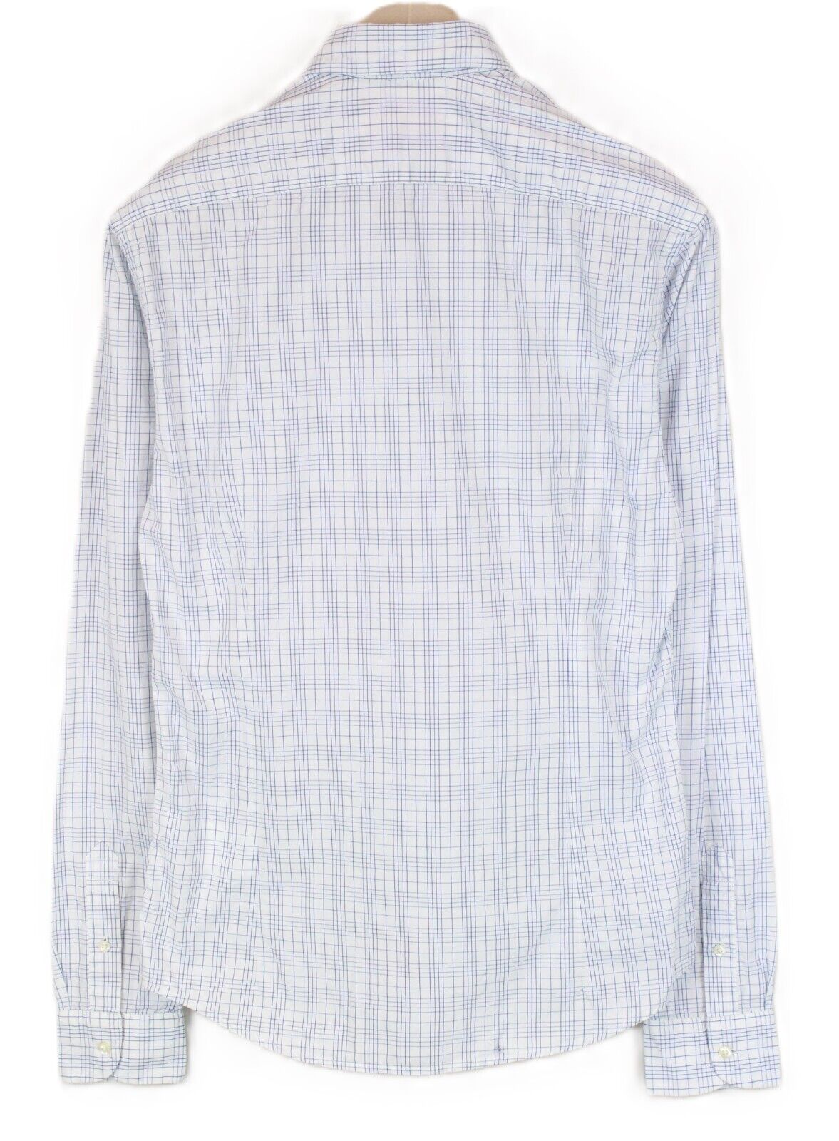 SCOTCH & SODA Ams Couture Men Shirt S White Checkered Long Sleeve Button-Up