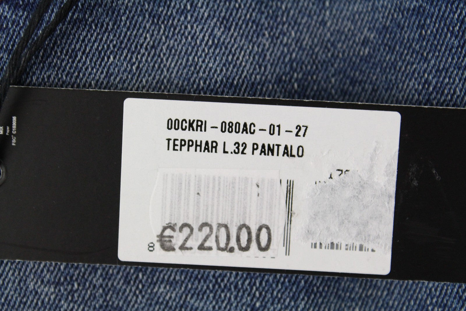 DIESEL Tepphar 080AC Mens Jeans W27/L32 Slim Carrot Blue Cotton Stretchy Ripped