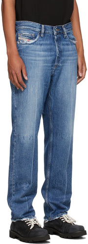 DIESEL D-Macs 09A25 Men Jeans W30/L30 Straight Fit Distress Washed Denim RRP€250