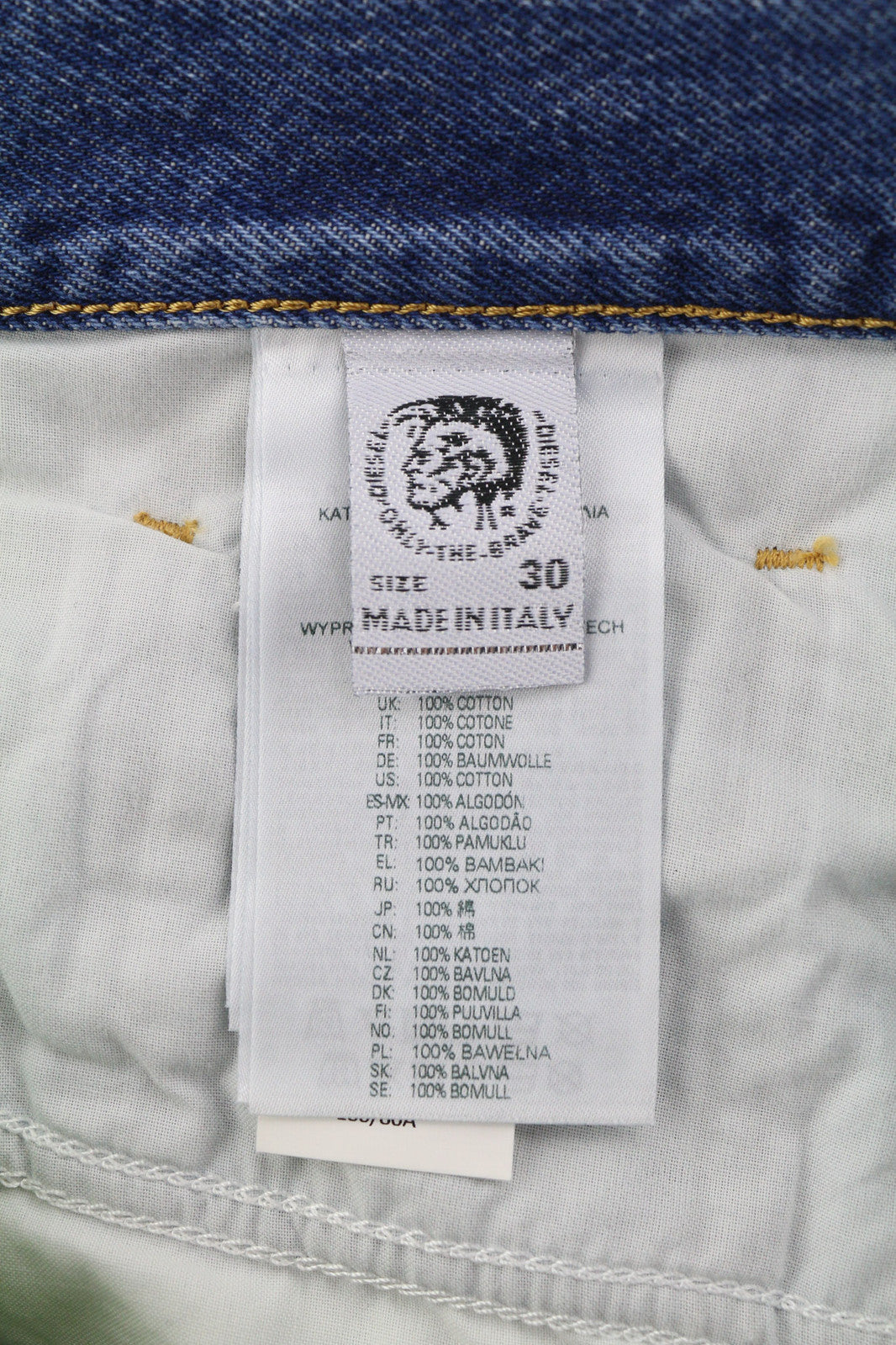 DIESEL D-Macs 09A25 Men Jeans W30/L30 Straight Fit Distress Washed Denim RRP€250