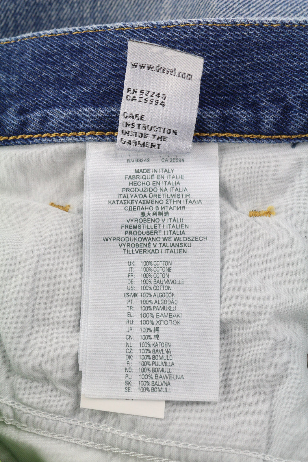 DIESEL D-Macs 09A25 Men Jeans W30/L30 Straight Fit Distress Washed Denim RRP€250