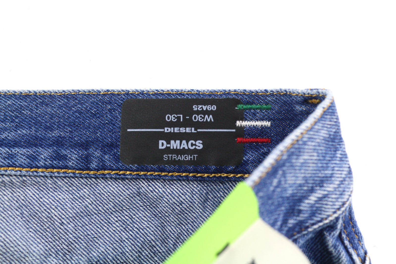 DIESEL D-Macs 09A25 Men Jeans W30/L30 Straight Fit Distress Washed Denim RRP€250