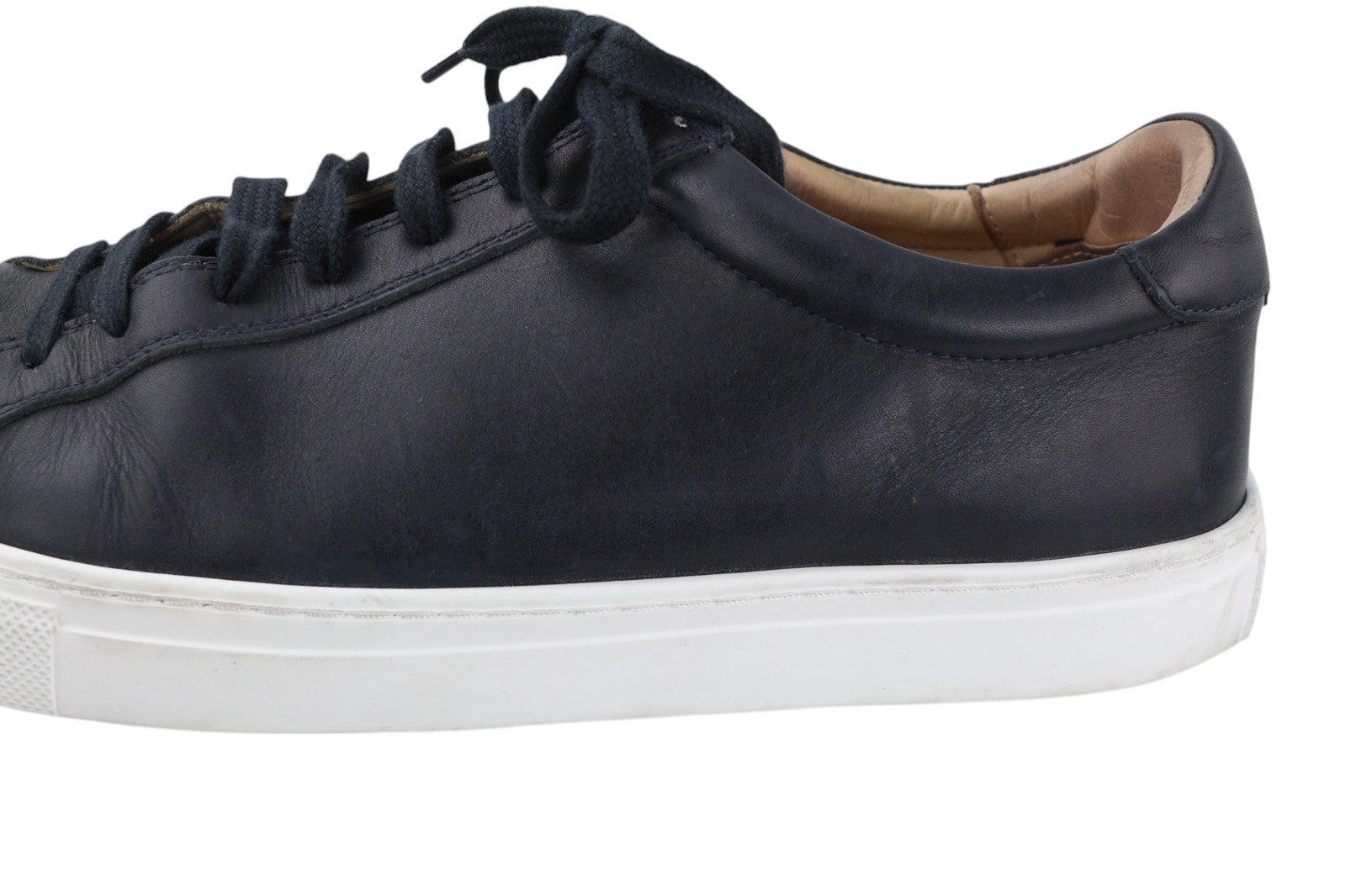 SUITSUPPLY Men Shoes EU45 Navy Blue Leather Laced Low-Top Sneaker Style