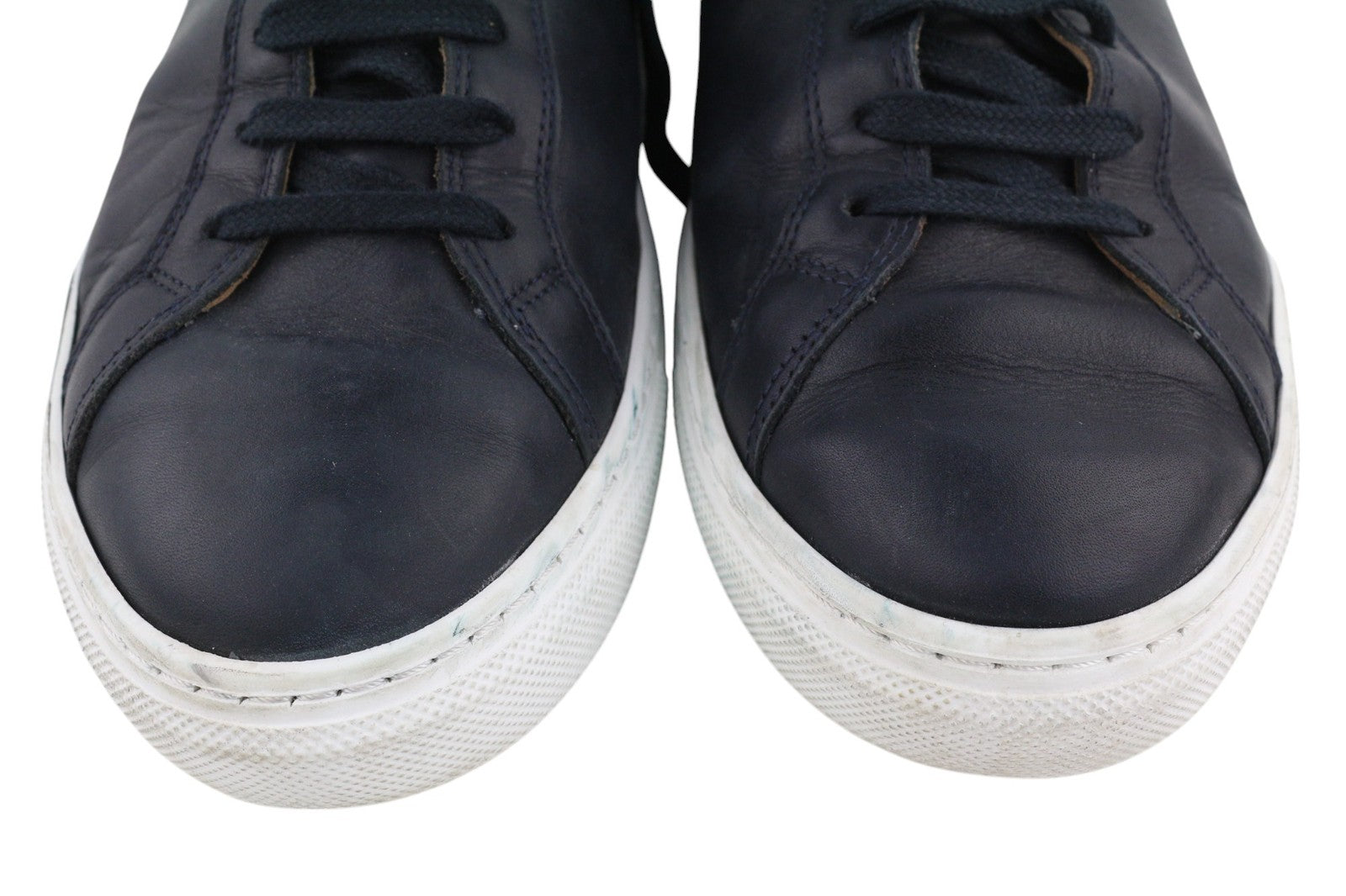 SUITSUPPLY Men Shoes EU45 Navy Blue Leather Laced Low-Top Sneaker Style