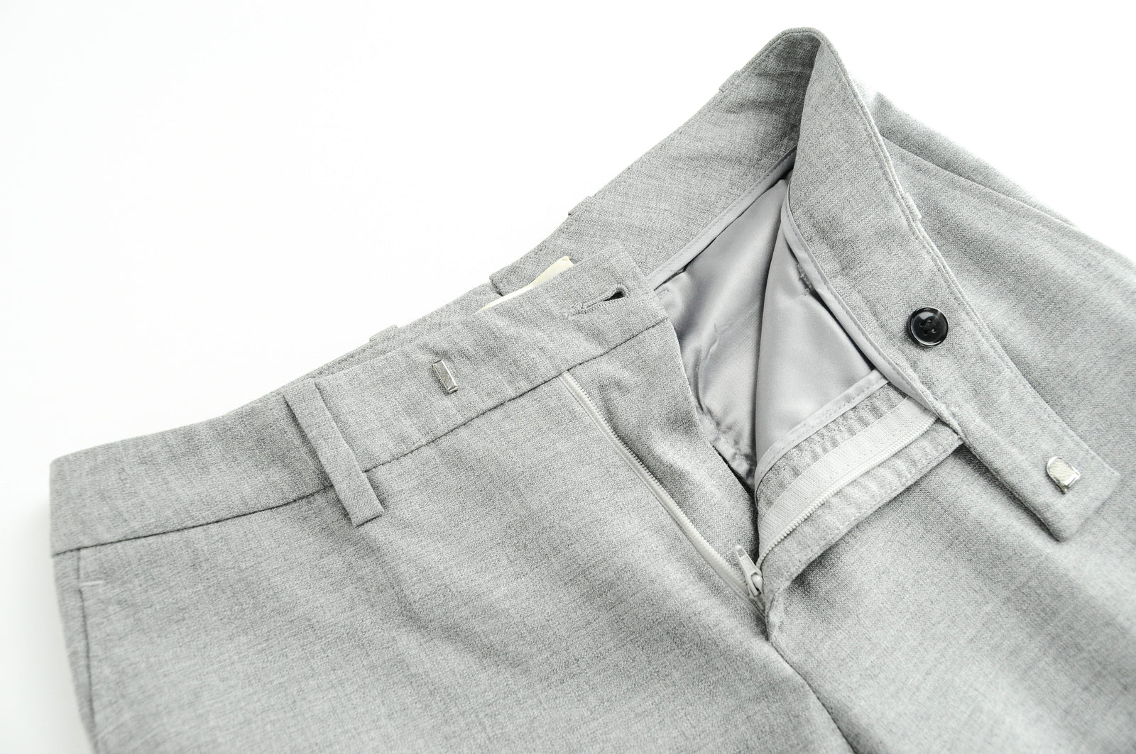 SUISTUDIO Robin Women's Grey Trousers UK6S Pure Wool Pleated Classic Workwear