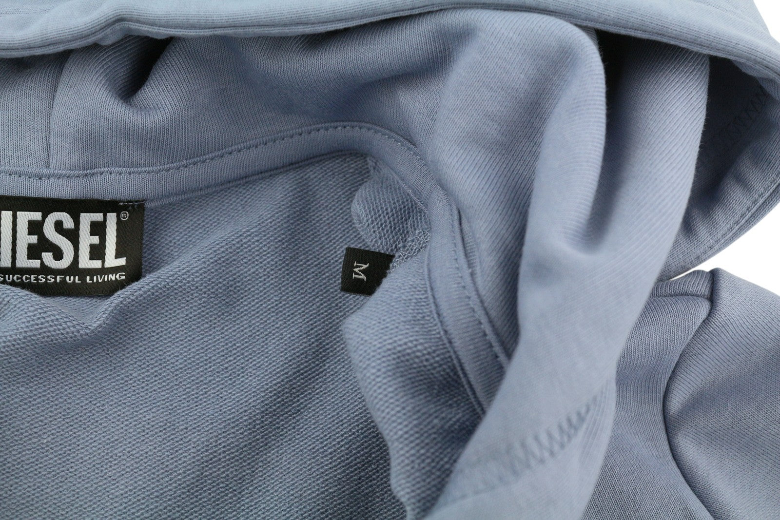 DIESEL S-Ginn-Hood-Zip-K6 Mens Hoodie M Blue Full Zip Hooded Pockets RRP€150