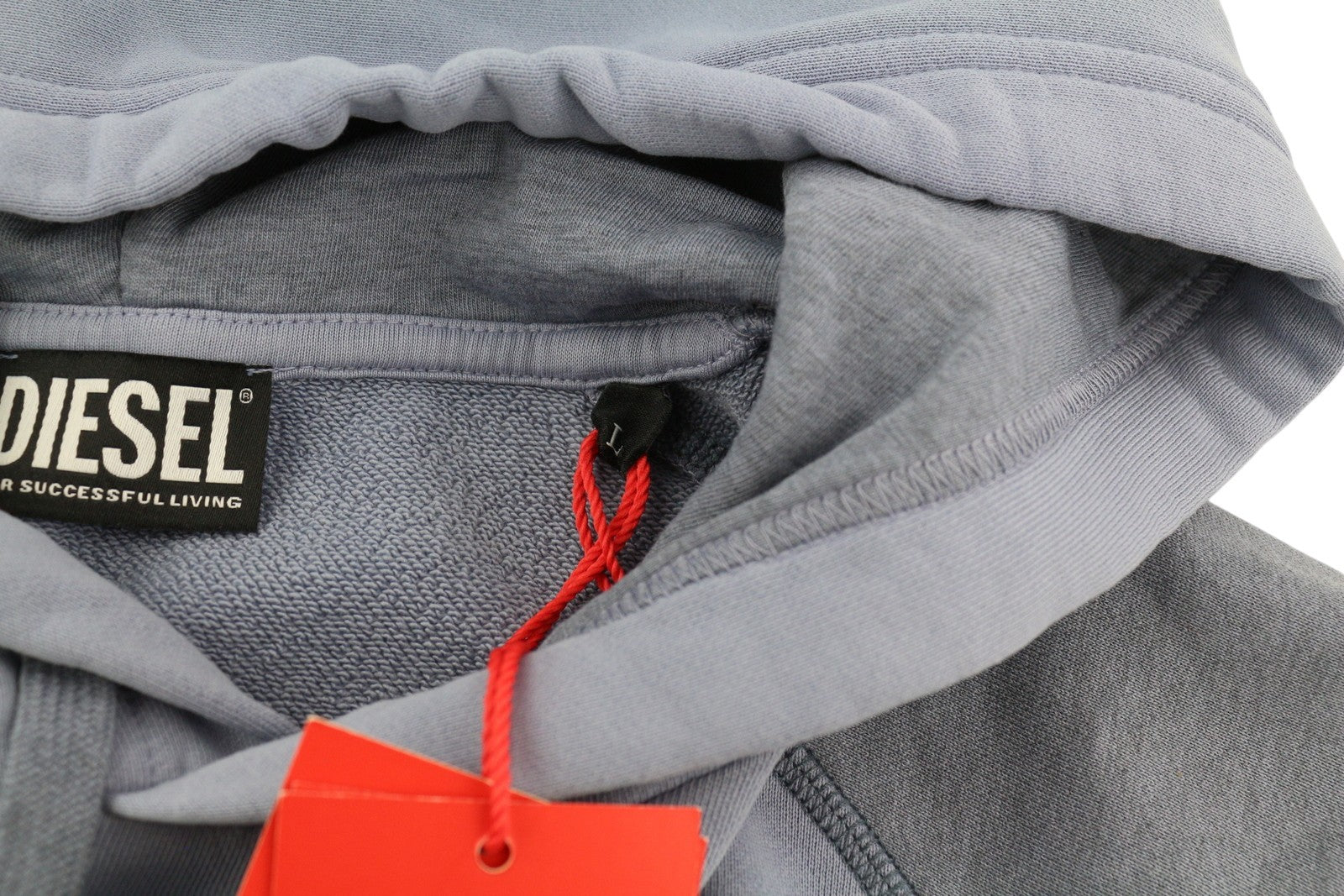 DIESEL S-Girlan-Hood Men Hoodie L Blue Pullover Kangaroo Pocket Hooded RRP195