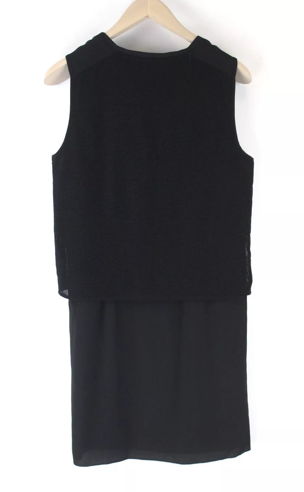 MAISON SCOTCH Women's Dress M Black Layered 2-in-1 Sleeveless Round Neck