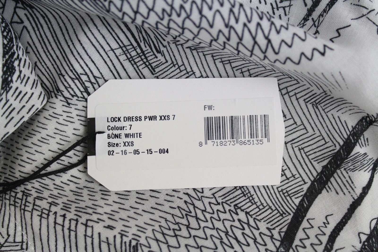 DENHAM Women's Dress 2XS White Patterned Short Sleeve V-Neck 2-in-1