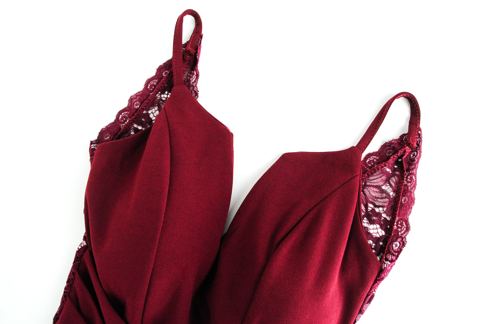 WALG Women Dress UK6 Red Maxi Sleeveless Stretch Slit Lace V-Neck Formal