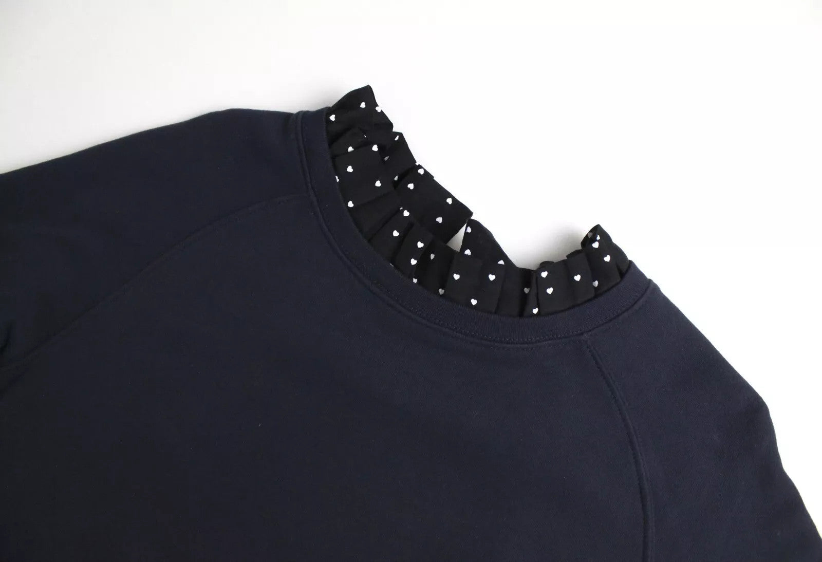 SCOTCH & SODA Ams Blauw Women's Dress M Navy Cotton Blend Frilled Collar