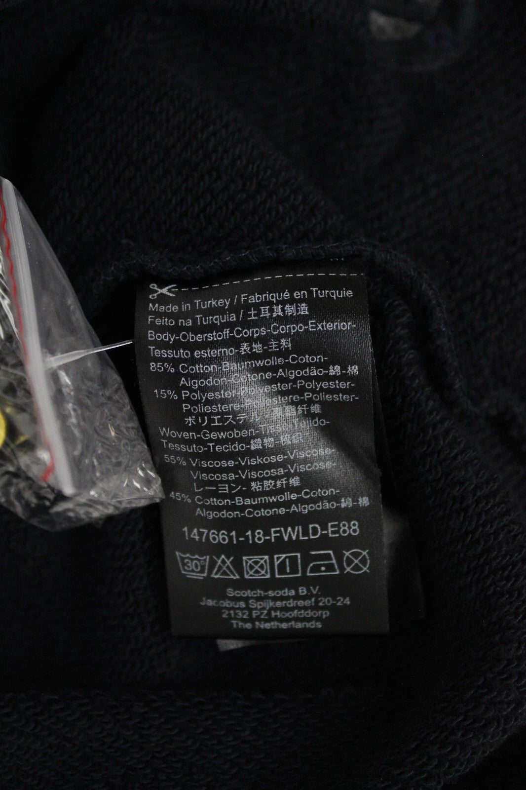 SCOTCH & SODA Ams Blauw Women's Dress M Navy Cotton Blend Frilled Collar