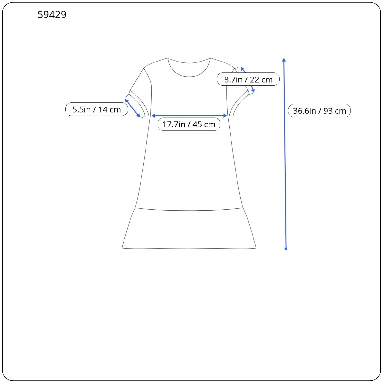 DENHAM Compass Women's Dress S Blue Short Sleeve Round Neck Stretch