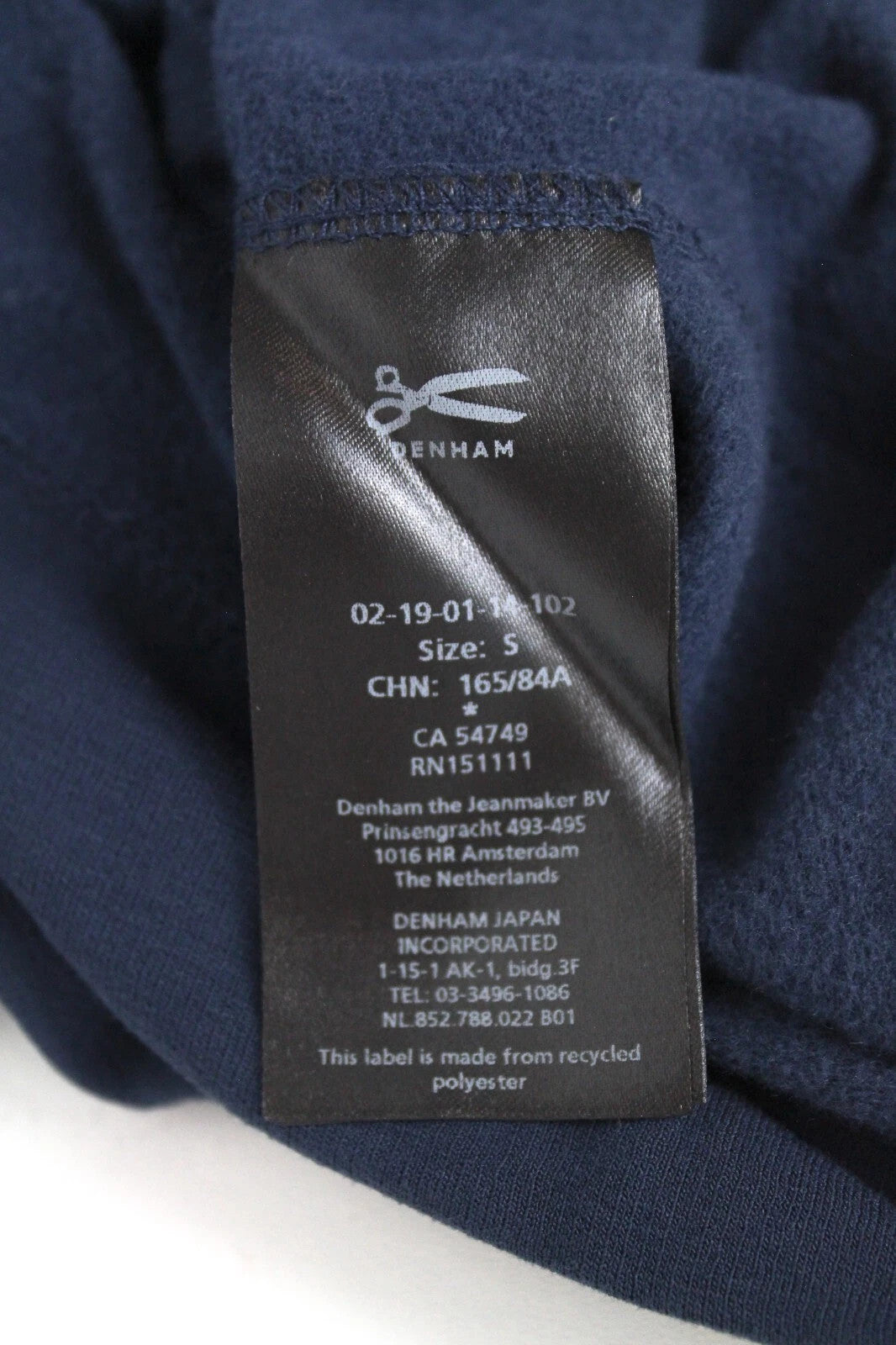 DENHAM Compass Women's Dress S Blue Short Sleeve Round Neck Stretch