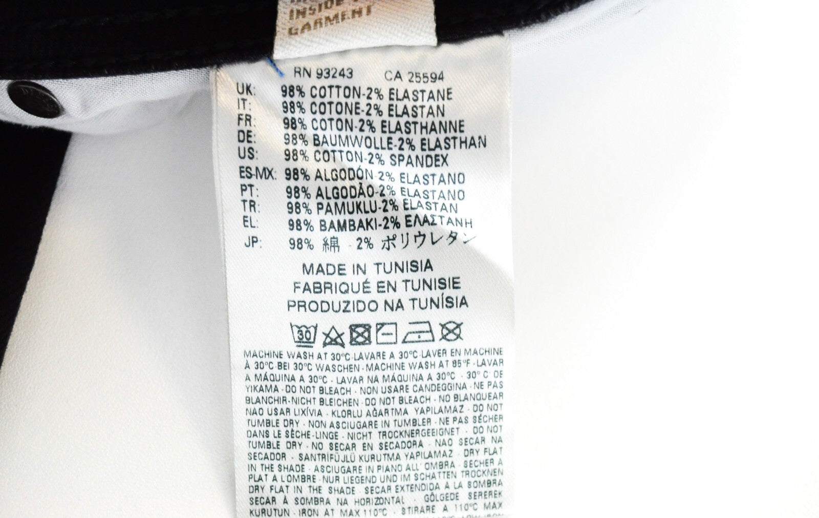 DIESEL Belther 0886Z Men's Black Jeans W27/L34 Slim Tapered Cotton Stretch Fit