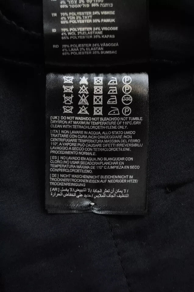 ANTONY MORATO Bonnie Men's Trousers UK30 Navy Slim Fit Pleated Wool Blend