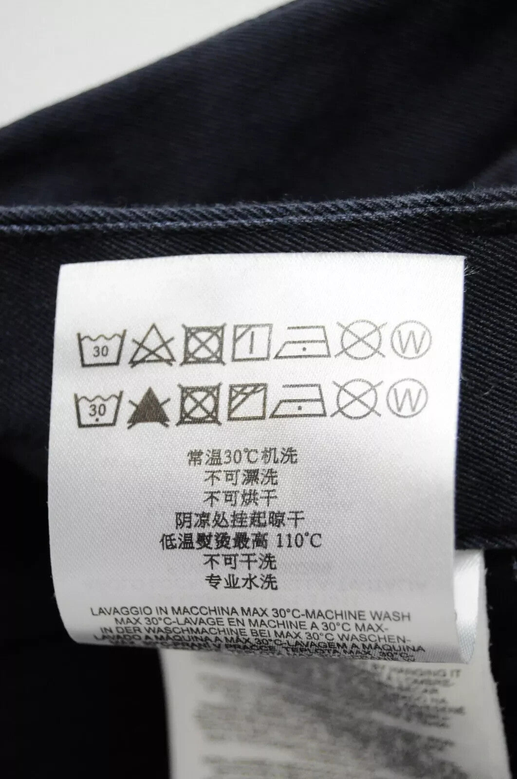 REPLAY Men's Trousers 30 Blue Slim Fit Cotton Stretch Casual Slit Pocket