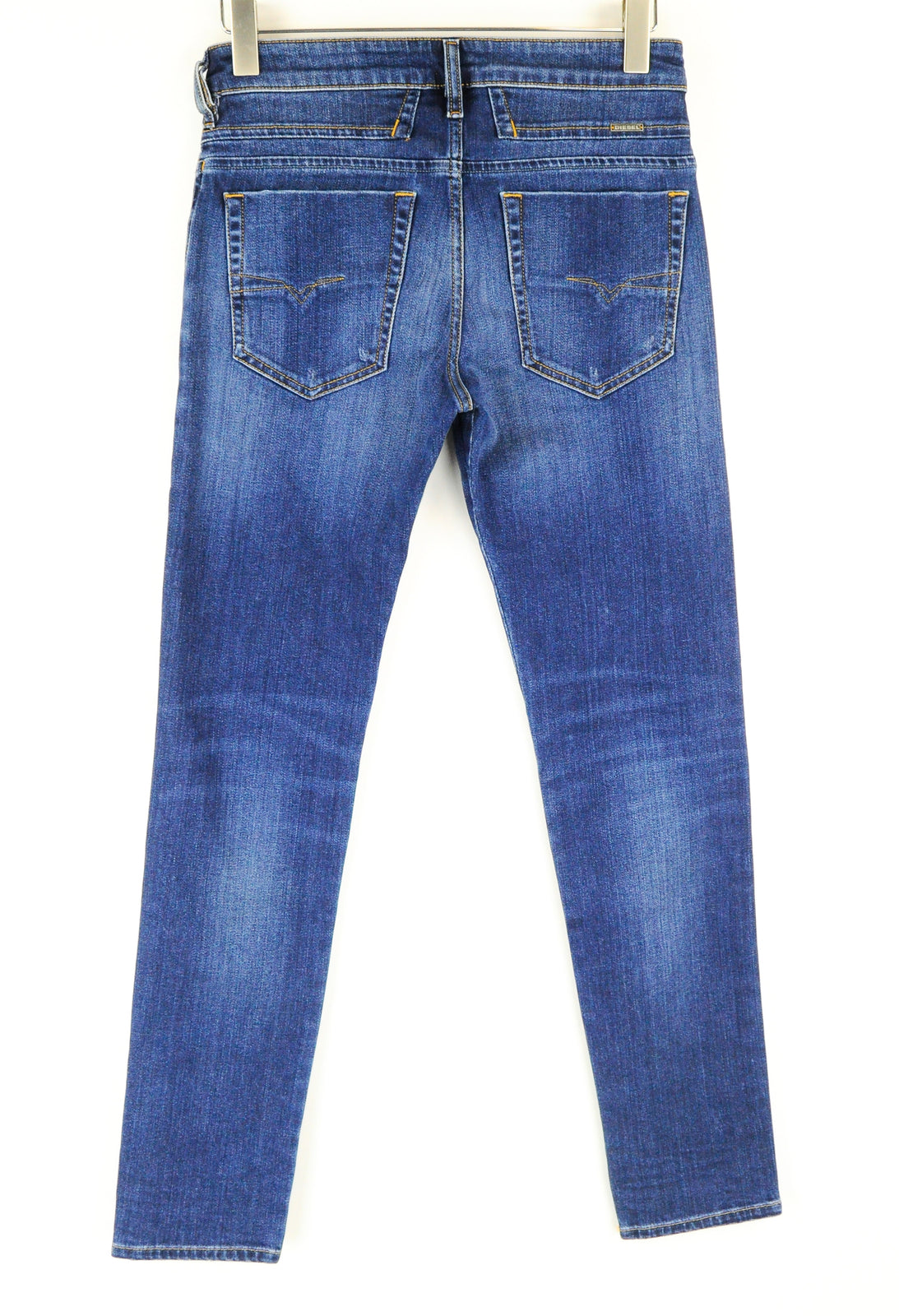 DIESEL D-Bazer 083AZ Men's Blue Jeans W27/L32 Tapered Ripped Cotton Stretch Fit