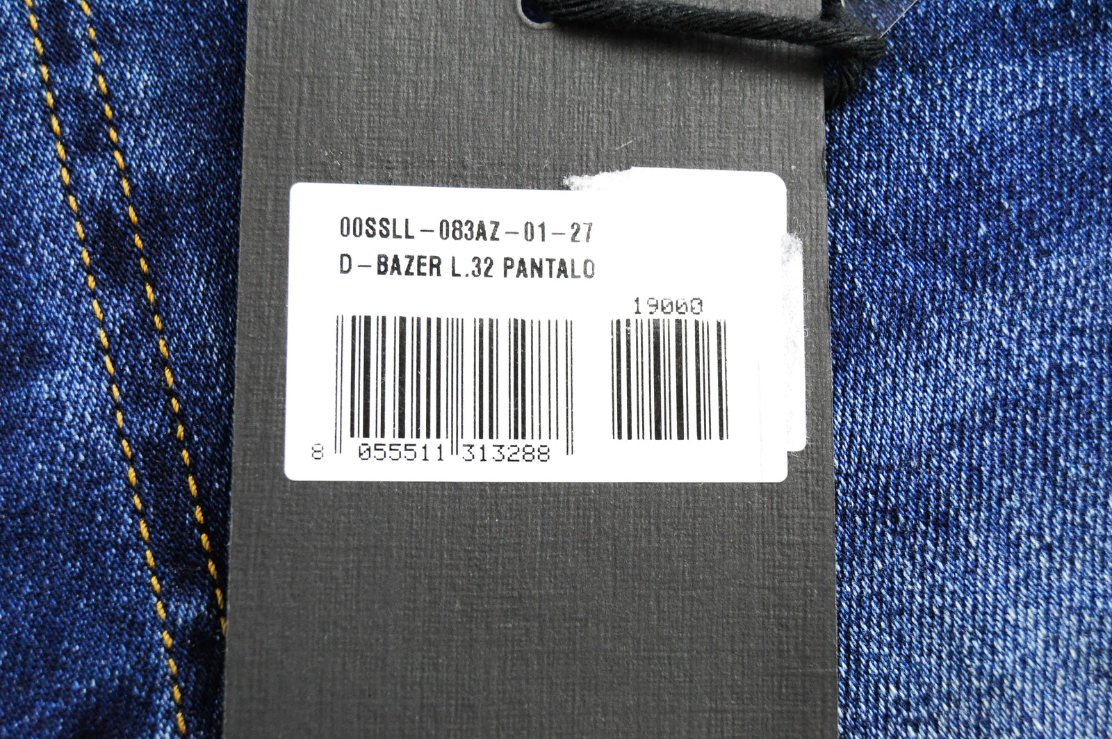 DIESEL D-Bazer 083AZ Men's Blue Jeans W27/L32 Tapered Ripped Cotton Stretch Fit