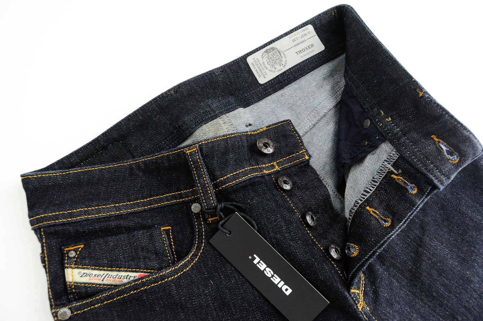 DIESEL Troxer R0841 Men's Dark Blue Jeans W27/L30 Slim Skinny Cotton Stretch Fit