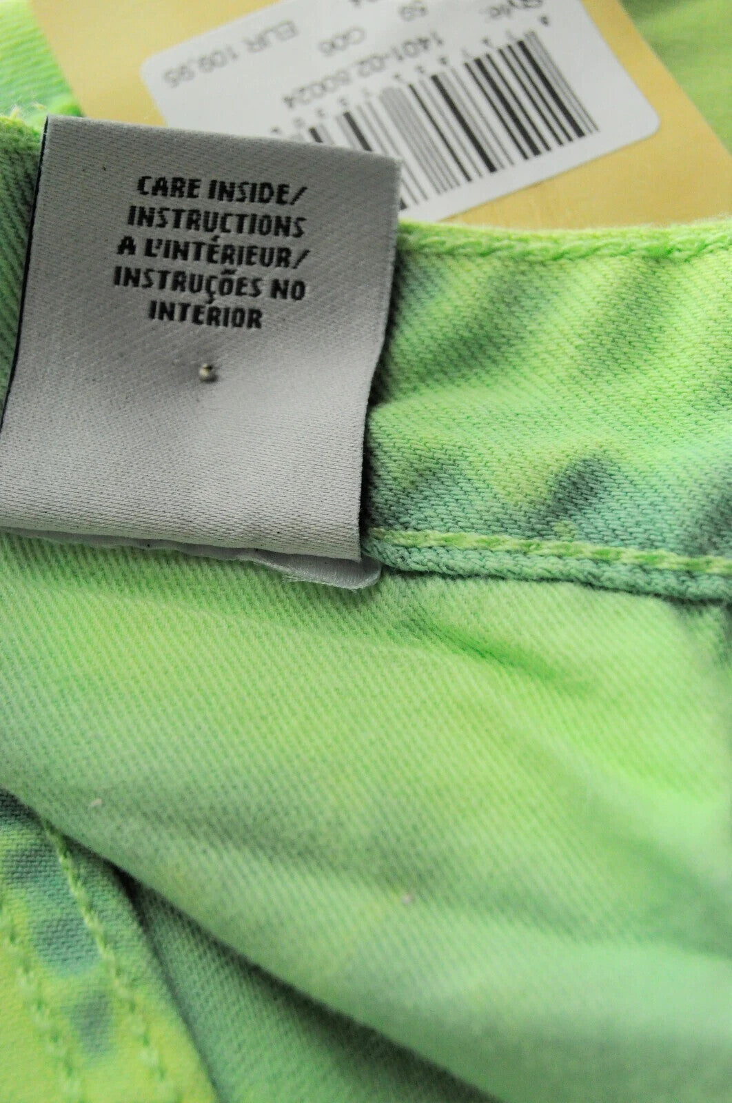 SCOTCH &amp; SODA Steele vyriški džinsai W33/L34 itin ploni, žaliai dažyti, su sagomis 