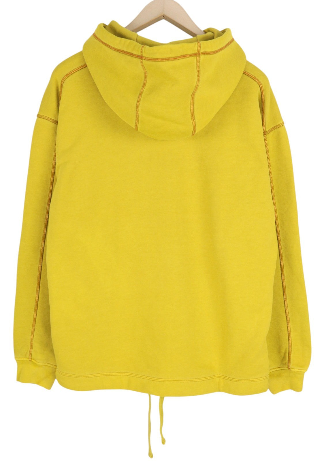 DIESEL S-Vulchood Mens Hoodie XS Mustard Pullover Oversizedd Kangaroo RRP€250