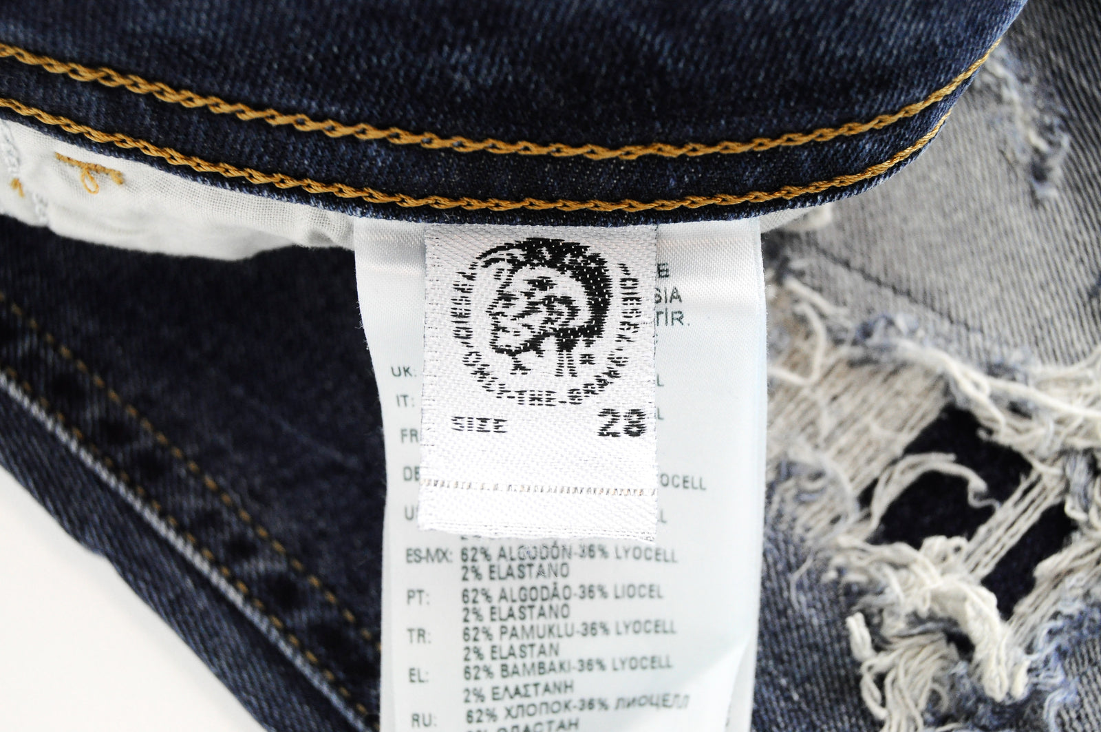 DIESEL Thommer 083AC Men's Blue Jeans W28/L30 Slim Skinny Washed Cotton Stretch