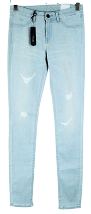 DENHAM Spray Women's Jeans W26/L32 Super Tight Fit Ripped Blue Stretch