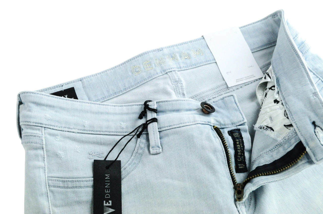 DENHAM Spray Women's Jeans W26/L32 Super Tight Fit Ripped Blue Stretch