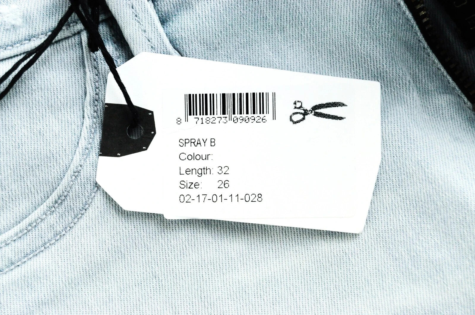 DENHAM Spray Women's Jeans W26/L32 Super Tight Fit Ripped Blue Stretch