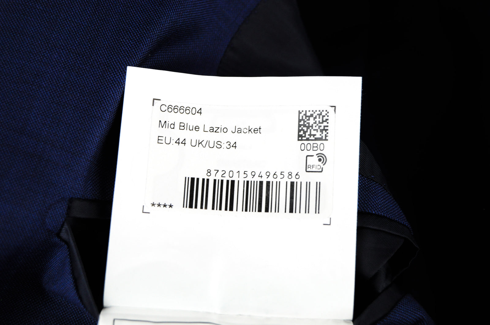 SUITSUPPLY Lazio Men's Suit UK34R Slim Fit Blue Wool Lined 2-Piece Classic Wear