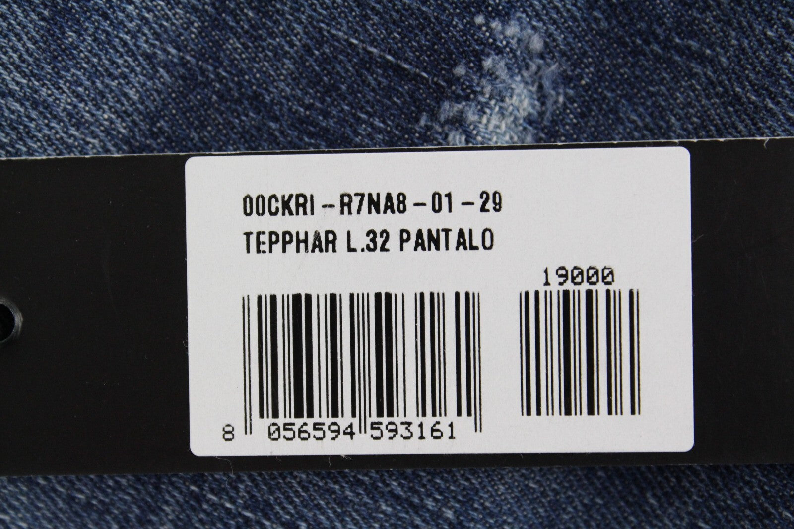 DIESEL Tepphar R7NA8 Men's Blue Jeans W29/L32 Slim Carrot Washed Cotton Stretch