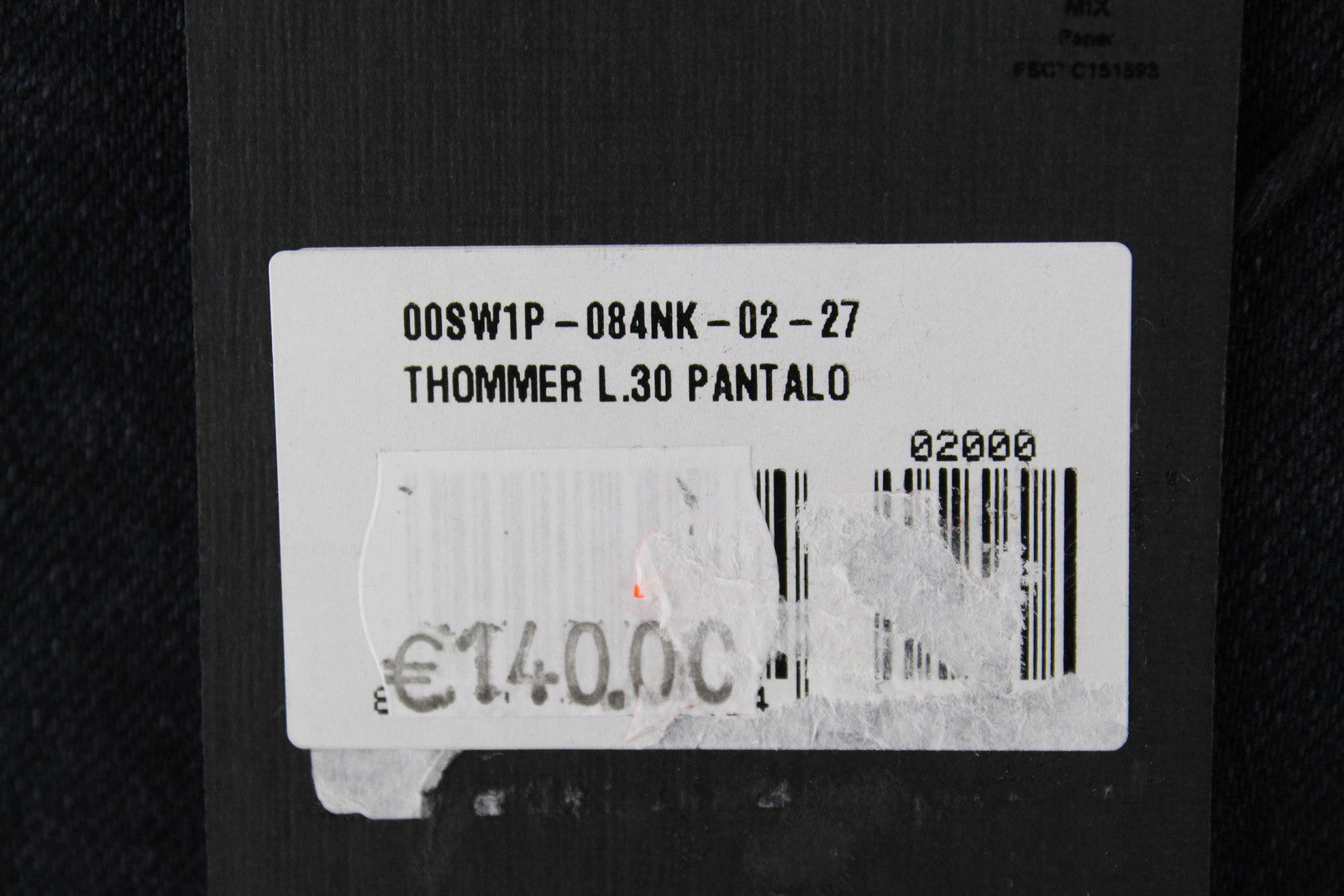 DIESEL Thommer 084NK vyriški juodi džinsai W27 Slim Fit skalbtos medvilnės tamprūs džinsai 