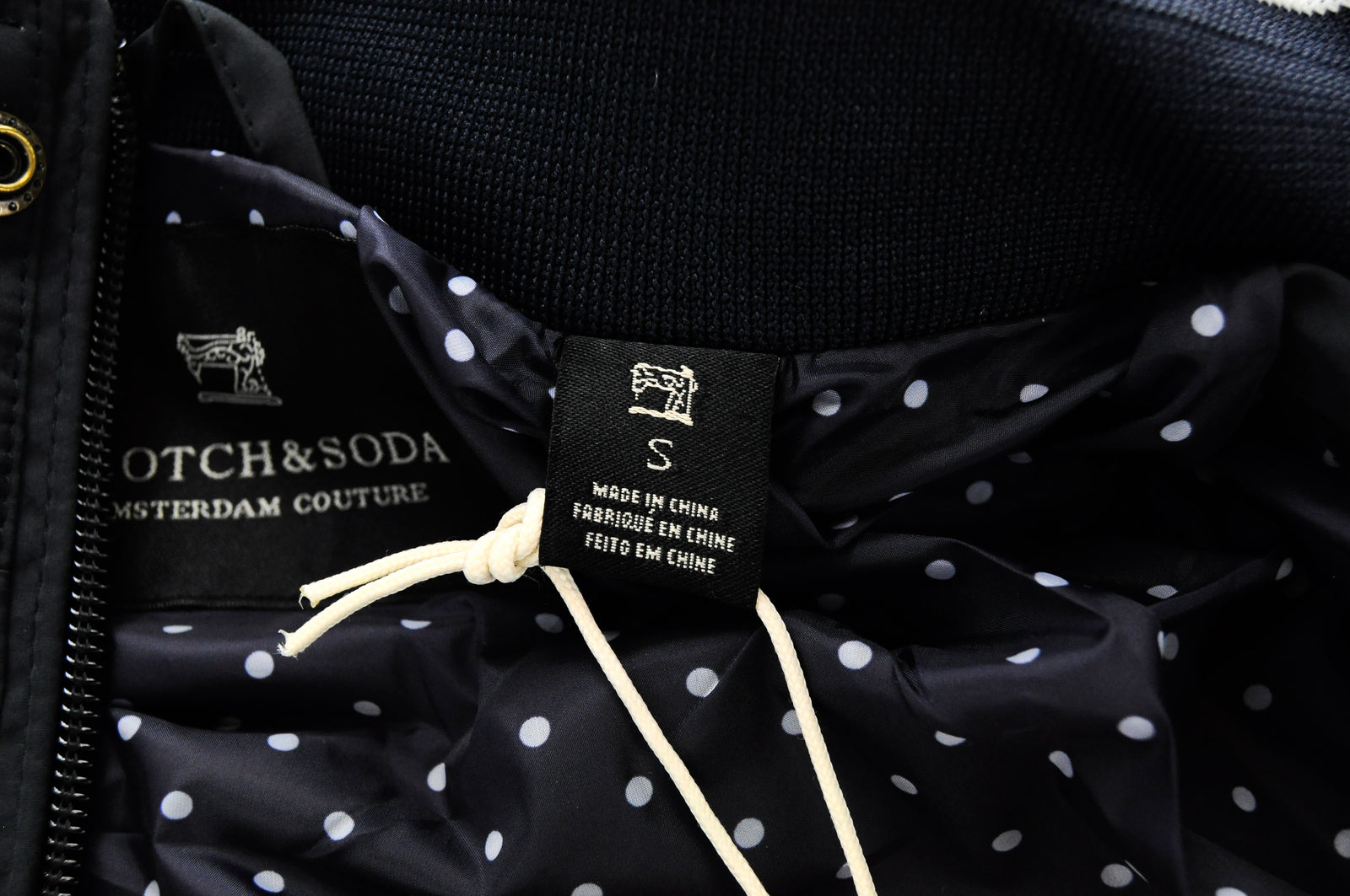 SCOTCH &amp; SODA vyriška tamsiai mėlyna striukė S lengva pamušalu ilgomis rankovėmis laisvalaikio drabužiai