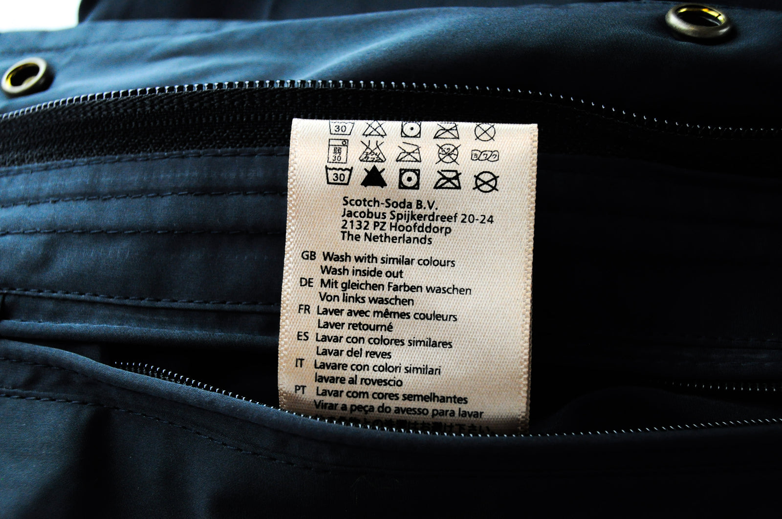 SCOTCH &amp; SODA vyriška tamsiai mėlyna striukė S lengva pamušalu ilgomis rankovėmis laisvalaikio drabužiai