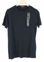 REPLAY Men's T-Shirt M Black Casual Cotton Blend Short Sleeve Pullover