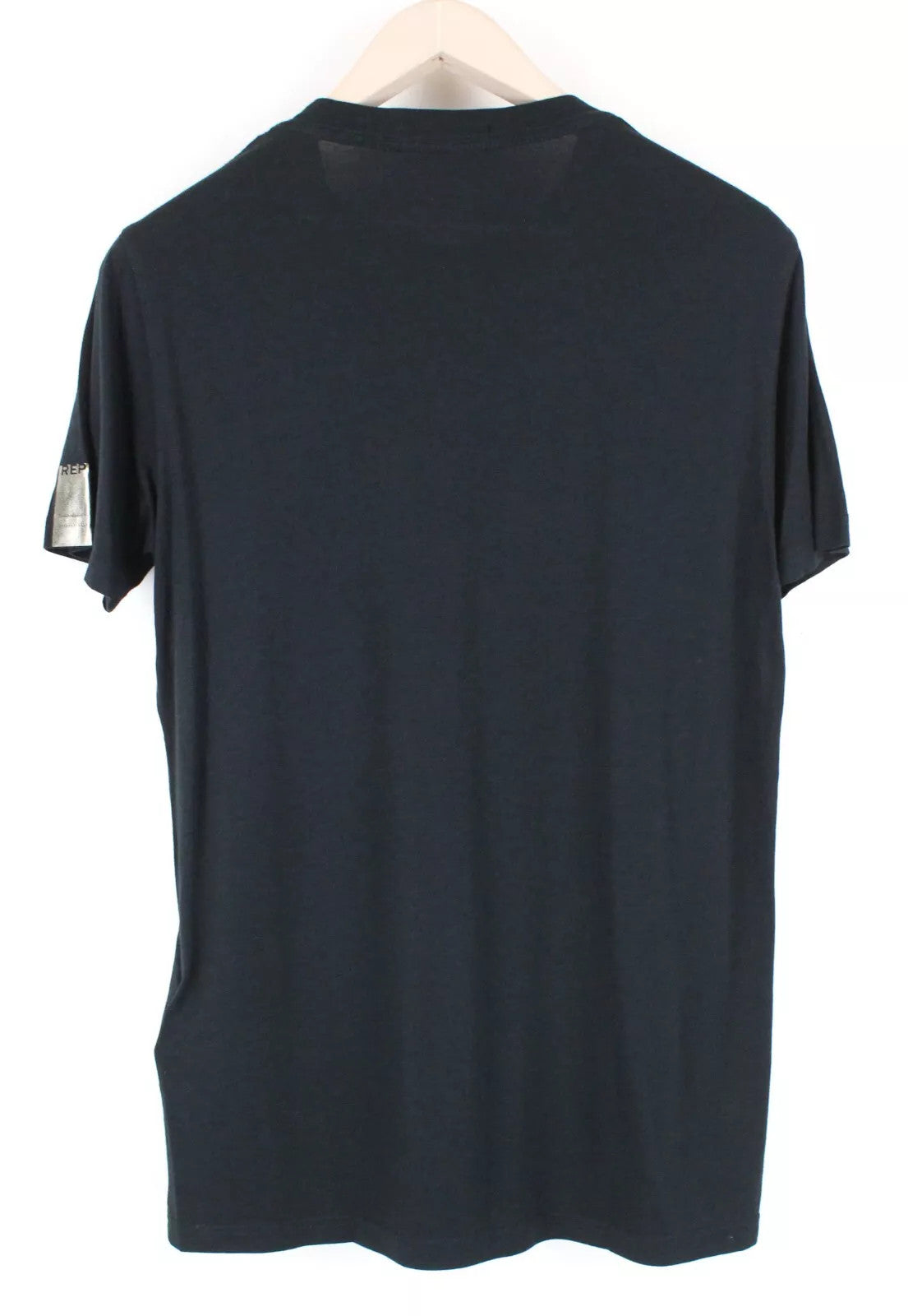 REPLAY Men's T-Shirt M Black Casual Cotton Blend Short Sleeve Pullover