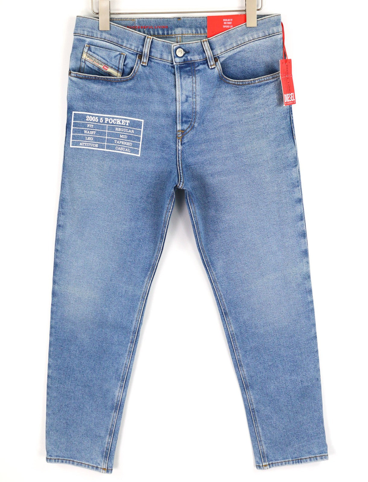 DIESEL 2005 D-Fining 9B92S Men Jeans W32/L32 Regular Mid Tapered Blue RRP€160