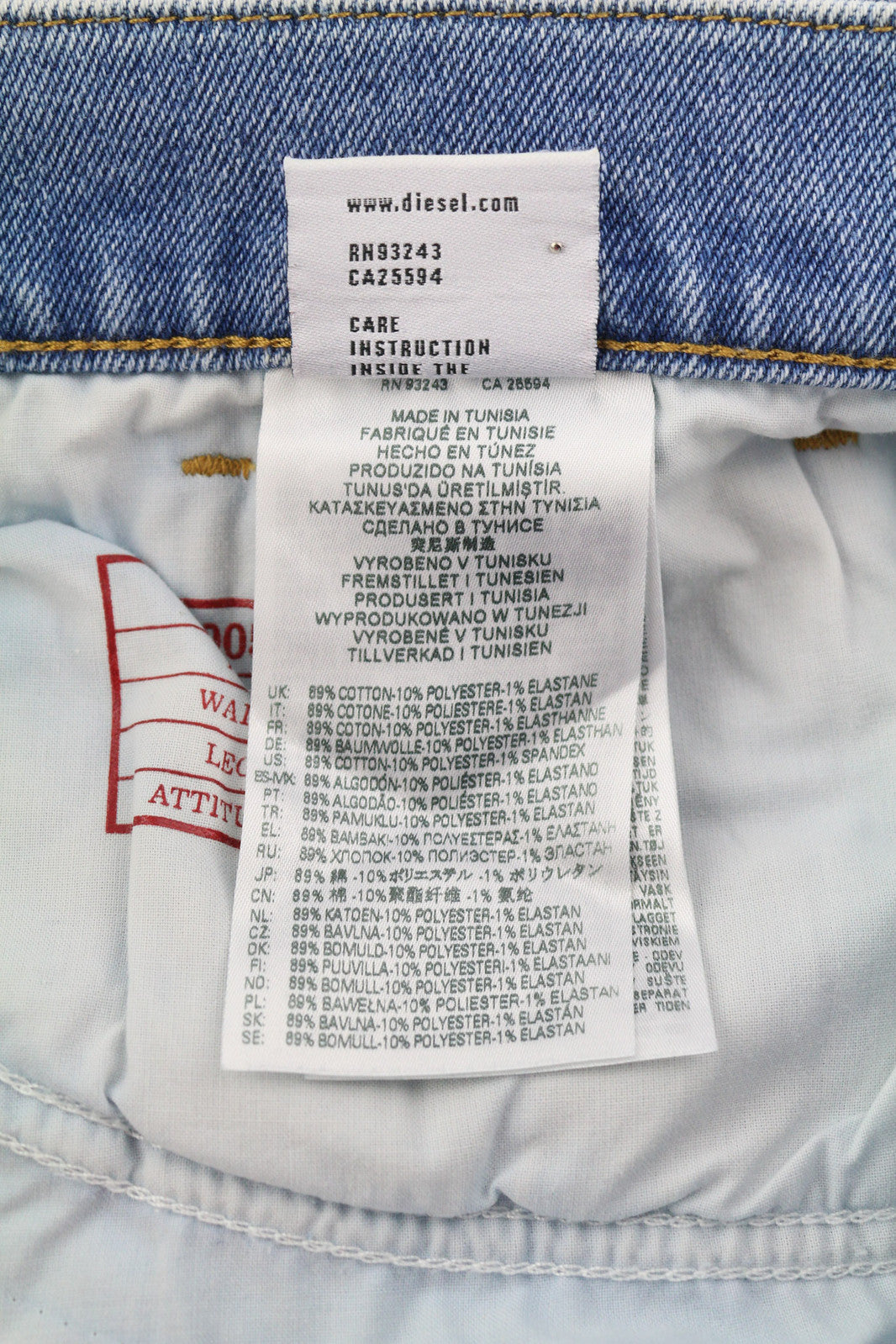 DIESEL 2005 D-Fining 9B92S Men Jeans W32/L32 Regular Mid Tapered Blue RRP€160